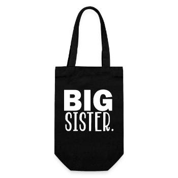 big sister - Gift Bag for Bottles - black - Front