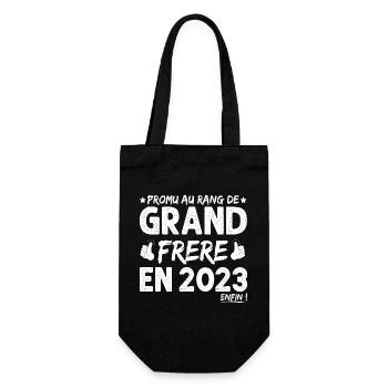 Grand frère en 2023 annonce naissance bébé - Sac à bouteille - noir - Devant