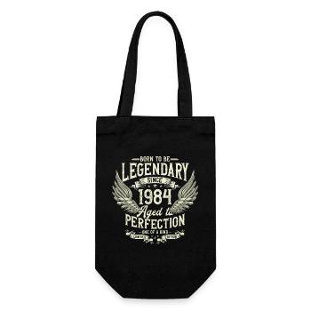 Legendary since 1984 Vintage Vintage Birthday - Gift Bag for Bottles - black - Front