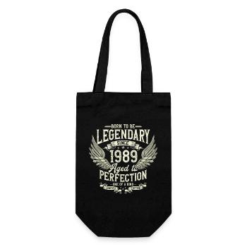 Legendary since 1989 Vintage Vintage Birthday - Gift Bag for Bottles - black - Front