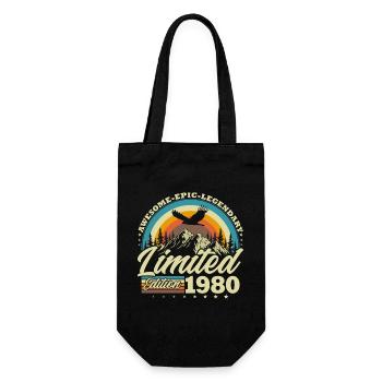 Vintage Born 1980 Vintage Birthday Retro - Sac à bouteille - noir - Devant