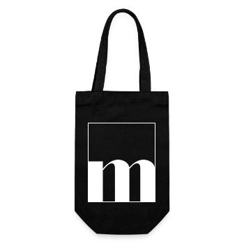 Buchstaben-Alphabet m - Geschenkbeutel für Flaschen - Schwarz - Vorne