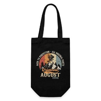August 1996 Vintage Retro Birthday Gift 1996 - Gift Bag for Bottles - black - Front