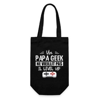 Un Papa Geek Ne Vieillit Pas - Fêtes des pères - Sac à bouteille - noir - Devant