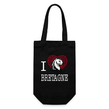 I Love Bretagne Ermine Celtique Tribale Light - Gift Bag for Bottles - black - Front