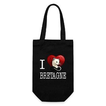 I Love Bretagne Hermine Charmante Light - Gift Bag for Bottles - black - Front