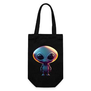 Joyeux Halloween mignon extraterrestre effrayant drôle effrayant - Sac à bouteille - noir - Devant