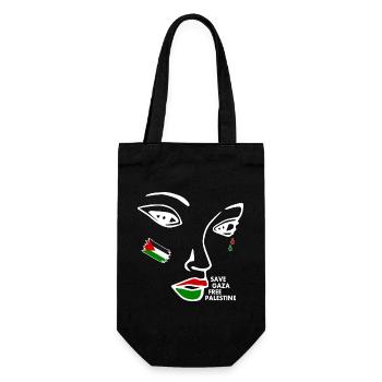 Free palestine women - Gift Bag for Bottles - black - Front
