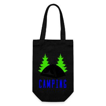 camping - Gift Bag for Bottles - black - Front