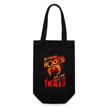 Basketball Burning Hoops Blaze Your Own Trail - Geschenkbeutel für Flaschen - Schwarz - Vorne