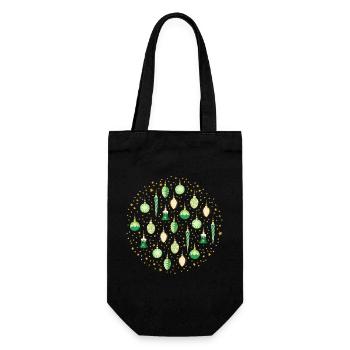Galaxie de Noël Vert - Sac à bouteille - noir - Devant