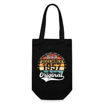 Original décembre 1957 Vintage anniversaire 1957 - Sac à bouteille - noir - Devant
