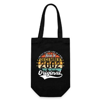 Original December 2002 Vintage Birthday 2002 - Gift Bag for Bottles - black - Front