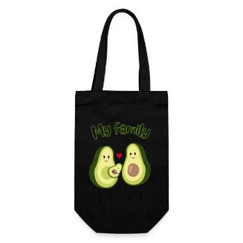 Avocado Family - Gift Bag for Bottles - black - Front