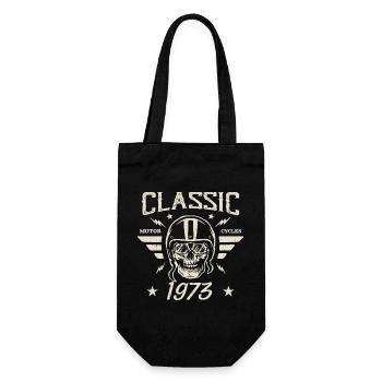 Klassisches Vintage-Geburtstagsgeschenk aus dem Jahr 1973 - Geschenkbeutel für Flaschen - Schwarz - Vorne