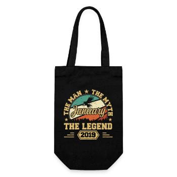 The Legends were born in January 2019 - Gift Bag for Bottles - black - Front