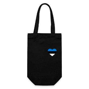 Cœur drapeau Estonie - Sac à bouteille - noir - Devant