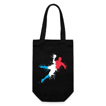 Handball Team Frankreich Handballer Explosion EM - Geschenkbeutel für Flaschen - Schwarz - Vorne