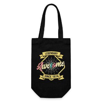 Vintage 1974 Birthday Legend - Gift Bag for Bottles - black - Front
