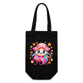 Cute Jellyfish - Gift Bag for Bottles - black - Front