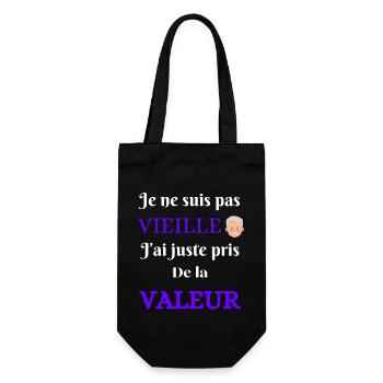 Je ne suis pas vieille - Sac à bouteille - noir - Devant