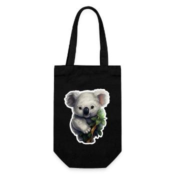 Koala cute - Gift Bag for Bottles - black - Front