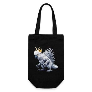 Kakaduzilla (01) - Geschenkbeutel für Flaschen - Schwarz - Vorne