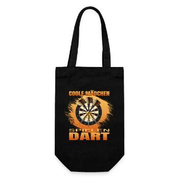 Coole Mädchen spielen Dart - Geschenkbeutel für Flaschen - Schwarz - Vorne
