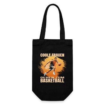 Coole Frauen gehen zum Basketball - Geschenkbeutel für Flaschen - Schwarz - Vorne