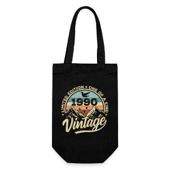 Original Jahrgang 1990 Geburtstagsgeschenk 1990 - Geschenkbeutel für Flaschen - Schwarz - Vorne