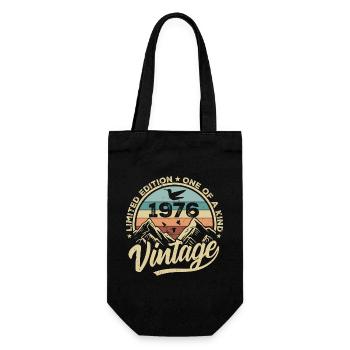 Original Jahrgang 1976 Geburtstagsgeschenk 1976 - Geschenkbeutel für Flaschen - Schwarz - Vorne