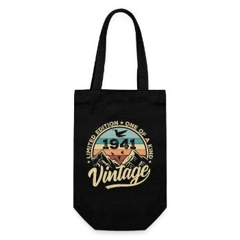 Original Vintage 1941 Birthday Gift 1941 - Gift Bag for Bottles - black - Front