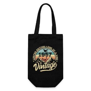 Original Jahrgang 1947 Geburtstagsgeschenk 1947 - Geschenkbeutel für Flaschen - Schwarz - Vorne