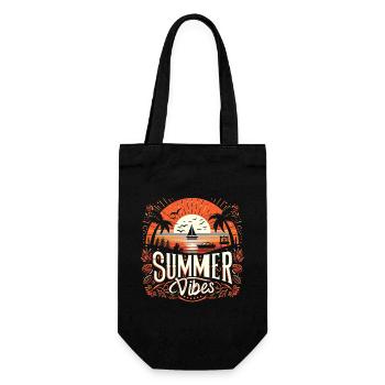 Ambiance estivale tropicale : l’aventure au coucher du soleil vous attend - Sac à bouteille - noir - Devant