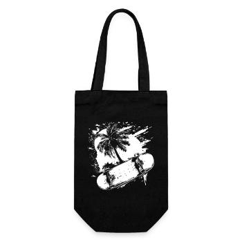Skateboarding Drawing - Gift Bag for Bottles - black - Front