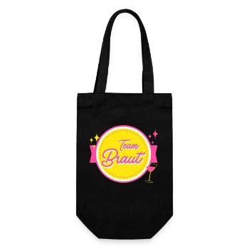 Team Braut - Geschenkbeutel für Flaschen - Schwarz - Vorne