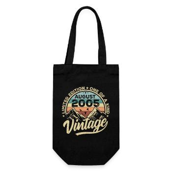 Birthday August 2005 Birthday Gift August - Gift Bag for Bottles - black - Front