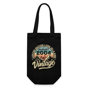 Birthday August 2004 Birthday Gift August - Gift Bag for Bottles - black - Front