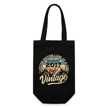 Birthday August 2017 Birthday Gift August - Gift Bag for Bottles - black - Front