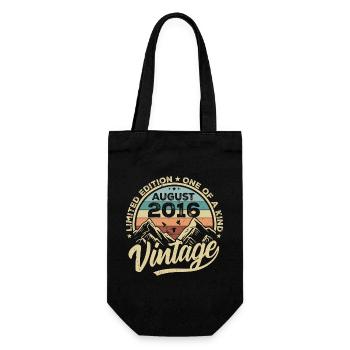 Birthday August 2016 Birthday Gift August - Gift Bag for Bottles - black - Front