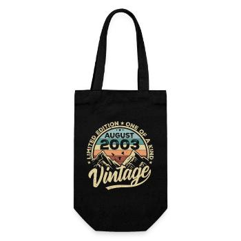 Birthday August 2003 Birthday Gift August - Gift Bag for Bottles - black - Front