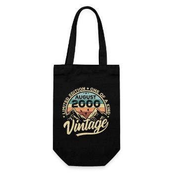 Birthday August 2000 Birthday Gift August - Gift Bag for Bottles - black - Front