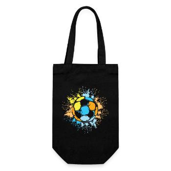 Soccer Sun Colors Color Explosion Ball Team - Gift Bag for Bottles - black - Front