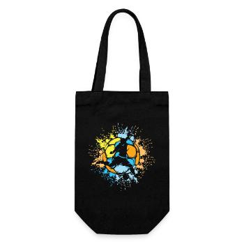 Soccer Color Explosion Player Sun Bright Colors - Gift Bag for Bottles - black - Front