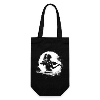 Female violinist - Gift Bag for Bottles - black - Front