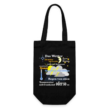 Stimmungsvoller Wetter- und Naturmotiv - Geschenkbeutel für Flaschen - Schwarz - Vorne