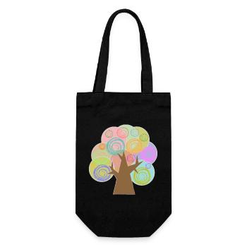 Tree Minimalist - Gift Bag for Bottles - black - Front