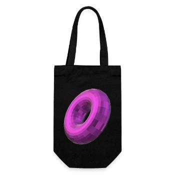 Metallic Torus - Gift Bag for Bottles - black - Front