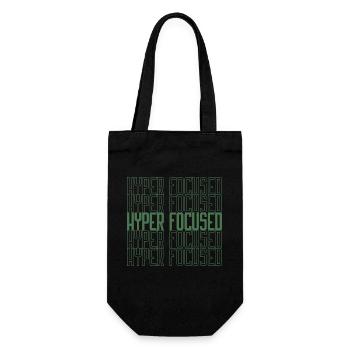Hyperfocused in green - Geschenkbeutel für Flaschen - Schwarz - Vorne