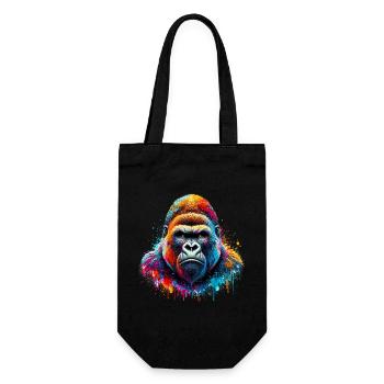 Gorilla - Geschenkbeutel für Flaschen - Schwarz - Vorne